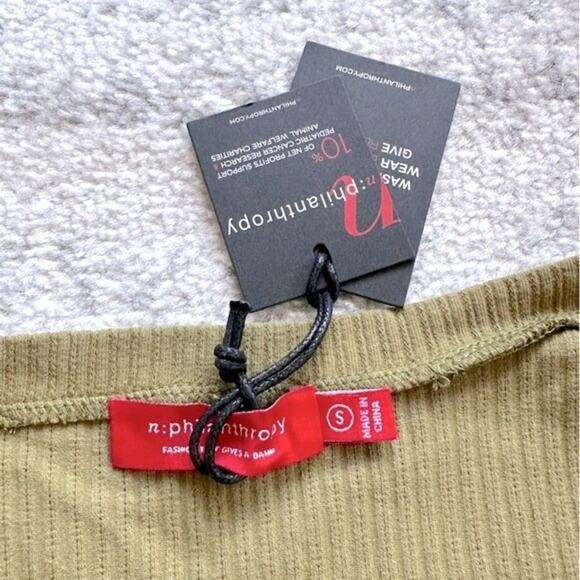 NWT n:PHILANTHROPY Langley Olive Green Ribbed Bodysuit Size S - Picture 5 of 11